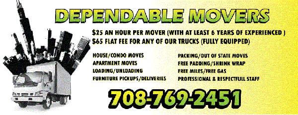 YOUR QUALITY CHOICE FOR GREAT MOVING AND LABOR SERVICES ((All Chicago Suburbs))