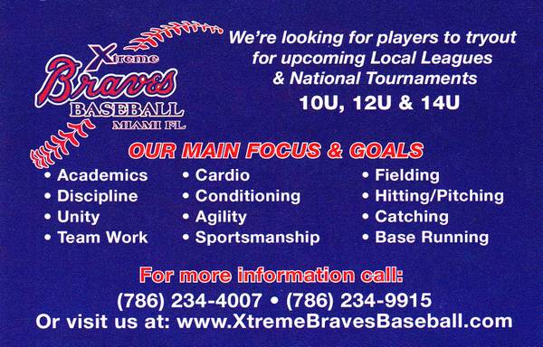 Youth Baseball Tryouts 2015 (Miami, FL)