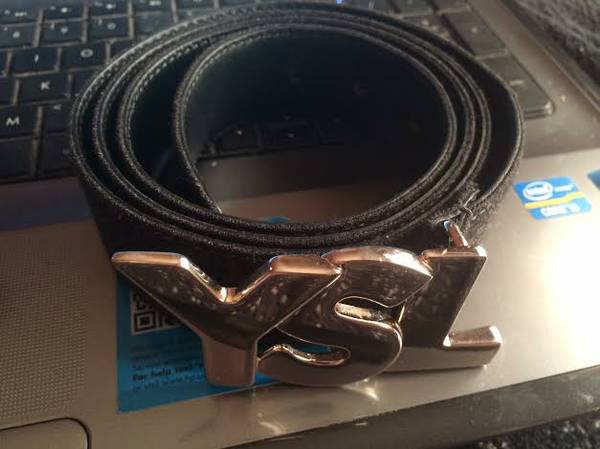 YSL Yvest Saint Laurent black belt (Made in Italy) authentic
