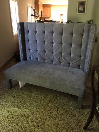 Z GALLERIE    STYLE HIGH BACK BENCH