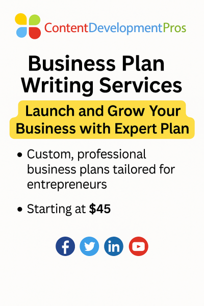 Professional Business Plan Writer - Content Development Pros