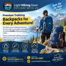 Weather-Resistant Trekking Backpack – Light Hiking Gear