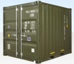 10ft Shipping Container for Sale (ONE TRIP) GREEN (RAL 6007)